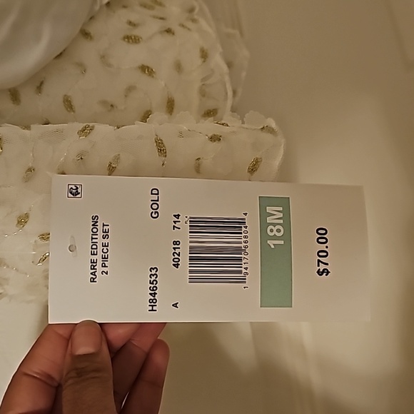 Rare Editions Velour Dress Size 18 Months - Picture 3 of 3